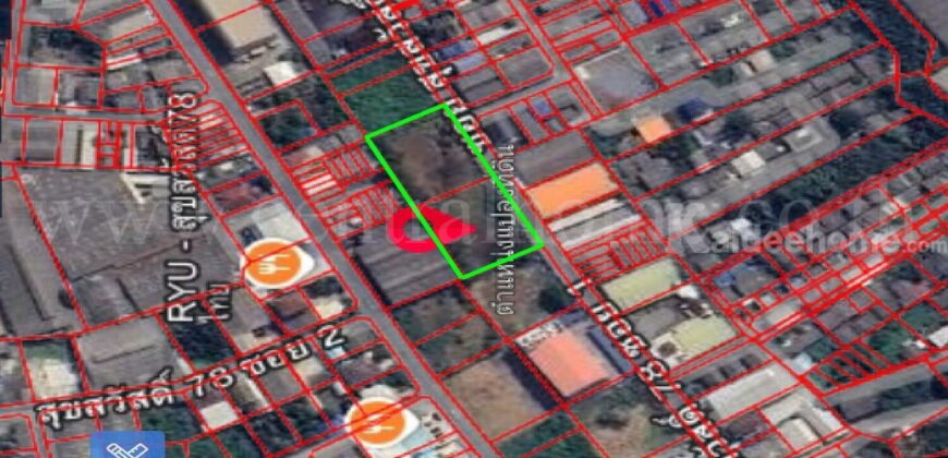 ที่ดินสีม่วง ถมแล้ว 1-3-83 ไร่ สุขสวัสดิ์ 78 – พระประแดง แปลงสวย