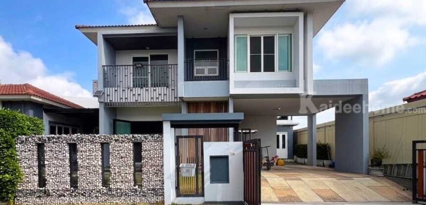 ขาย!! บ้านเดี่ยวหลังริม บุราสิริ ท่าข้าม – พระราม2 (ขนาด 94 ตร.ว.) ถนนกาญจนาภิเษก ท่าข้าม บางขุนเทียน กทม. : Burasiri Thakham-Rama 2