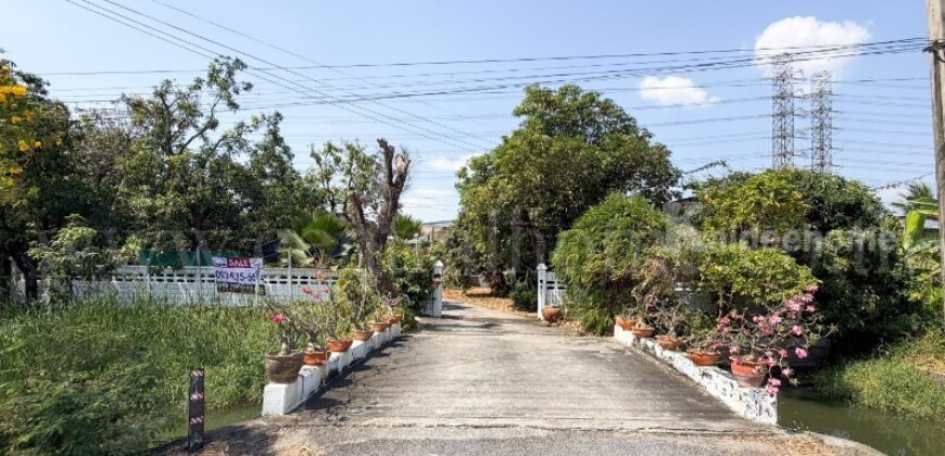 ที่ดินเปล่า พร้อมสิ่งปลูกสร้าง 1 ไร่ ถนนเลียบคลองประปา ฝั่งแจ้งวัฒนะ ทำเลดี