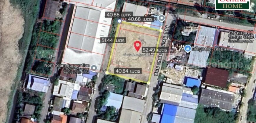 ที่ดินเปล่า ถมแล้ว 560 ตร.วา ซอยเทศบาลบางปู 11 (สุขุมวิท) สมุทรปราการ