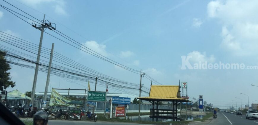 ให้เช่าที่ดิน 7 ไร่ ใกล้บางใหญ่ ตรงศูนย์กระจายสินค้า 7-11 ซอยเดียวกับวัดสามง่าม