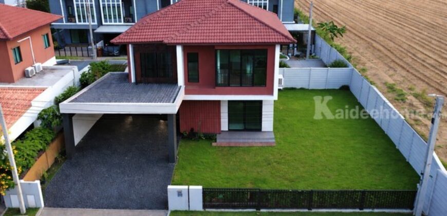 บ้านเดียว รีโนเวทใหม่ ใกล้ทางด่วนจตุโชติ ใหญ่ที่สุด 86 ตร.ว แปลงมุม โครงการ เดอะริคโค้ เรสซิเดนซ์ วงแหวนฯ–หทัยราษฎร์
