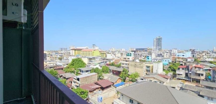 ขาย!! คอนโดเดอะซี้ด สาทร-ตากสิน ชั้น8 ห้องริม (ขนาด 33 ตร.ม.) ซ.กรุงธนบุรี 1 ถ.กรุงธนบุรี คลองสาน กทม. วิวโล่ง ไม่มีตึกบัง ใกล้สถานีวงเวียนใหญ่ : The Seed Sathorn-Taksin
