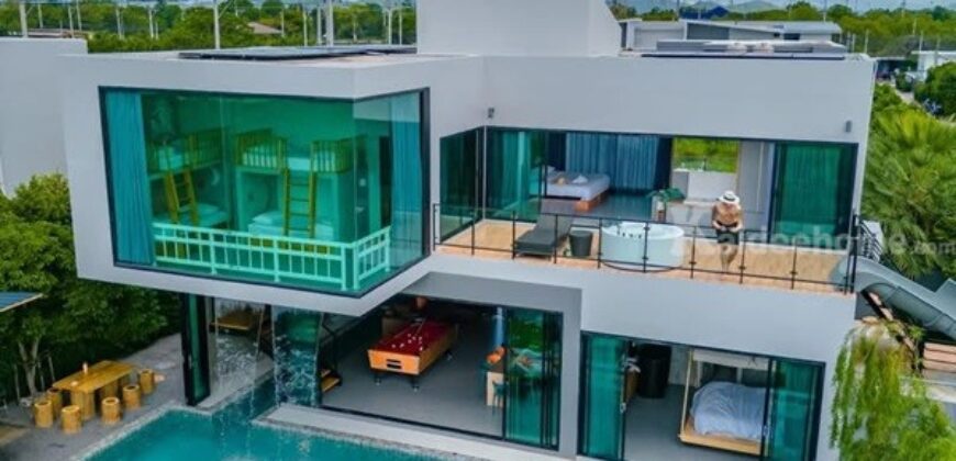 ขาย/ให้เช่า บ้าน Pool Villa หัวหิน 100 ตรว. ขนาด 4 ห้องนอน 4 ห้องน้ำ วิวภูเขา ห่างทะเล 5-10 นาที โทร 06-37515164