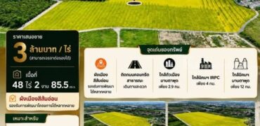 ขายที่ดินทำเลเศรษฐกิจสำคัญ มาบตาพุด ระยอง พื้นที่ 48-2-85.5 ไร่