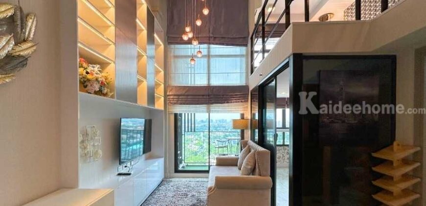ให้เช่า!! คอนโด ไอดีโอ นิว พระราม 9 (ห้อง Duplex ขนาด 52 ตร.ม.) วิวเมือง ไม่มีตึกบัง ชั้น 21 พระรามเก้าตัดใหม่ หัวมุมถนนพระรามเก้าตัดรามคำแหง บางกะปิ กทม. : Ideo New Rama9