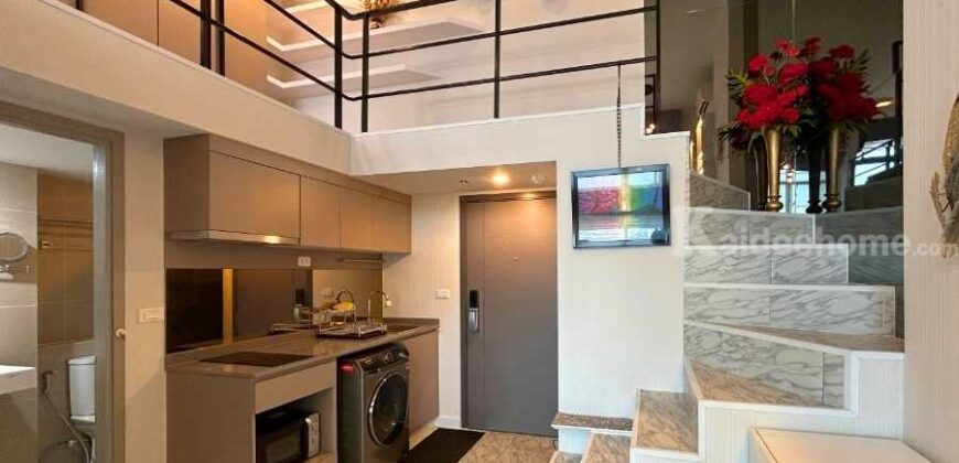 ให้เช่า!! คอนโด ไอดีโอ นิว พระราม 9 (ห้อง Duplex ขนาด 52 ตร.ม.) วิวเมือง ไม่มีตึกบัง ชั้น 21 พระรามเก้าตัดใหม่ หัวมุมถนนพระรามเก้าตัดรามคำแหง บางกะปิ กทม. : Ideo New Rama9