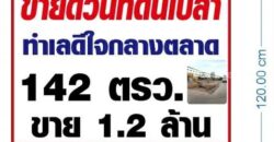 ขายด่วน ที่ดินเปล่า 142 ตร.ว ทำเลดี ใจกลางตลาดบางปะหัน ราคาพิเศษเพียง 1.2 ล้านบาท