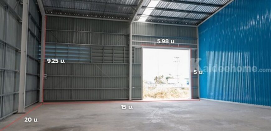 รหัสC7183 ให้เช่าโกดังสร้างใหม่ ขนาด 300 ตารางเมตร ย่านคลองสี่ คลองหลวง ปทุมธานี