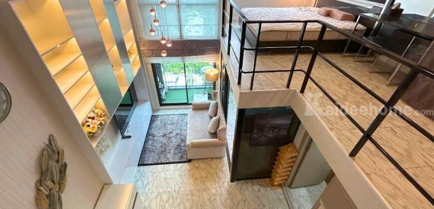 ให้เช่า!! คอนโด ไอดีโอ นิว พระราม 9 (ห้อง Duplex ขนาด 52 ตร.ม.) วิวเมือง ไม่มีตึกบัง ชั้น 21 พระรามเก้าตัดใหม่ หัวมุมถนนพระรามเก้าตัดรามคำแหง บางกะปิ กทม. : Ideo New Rama9