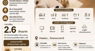 ขาย ลุมพินี คอนโด ใกล้เดอะมอลล์บางกะปิ พื้นที่ 57 ตร.ม.