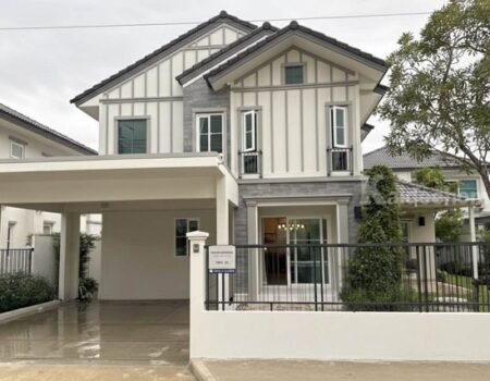 รหัสC7205 ให้เช่าบ้านเดี่ยว 2ชั้น หมู่บ้าน Villaggio 3 ศรีนครินทร์-บางนา บ้านตกแต่งสวยพร้อมอยู่