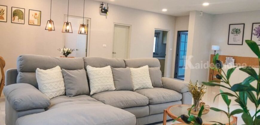 รหัสC7221 ให้เช่าบ้านเดี่ยว 2ชั้น หมู่บ้าน Centro Bangna บ้านตกแต่งสวยบิ้วอินครบ พร้อมอยู่