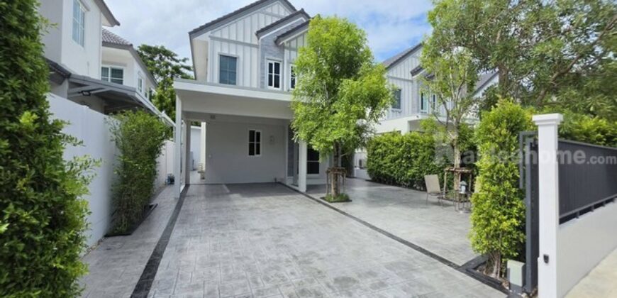 รหัสC7232 ให้เช่าบ้านเดี่ยวหลังใหม่ ยังไม่เคยเข้าอยู่ หมู่บ้านVillaggio 3 ศรีนครินทร์-บางนา ตกแต่งครบพร้อมอยู่