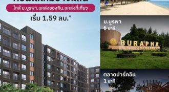 ดีคอนโด เซนส์ บางแสน คอนโด ใกล้ ม.บูรพา พร้อมอยู่แต่งครบ Fully Furnished โทร 0931681685