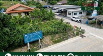 ที่ดินเปล่า ใกล้วัดท่าไม้ ติดถนนคอนกรีต แปลงมุม 