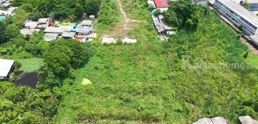 ที่ดินกระทุ่มแบน สมุทรสาคร เนื้อที่ 5-0-35.7 ไร่ ถมแล้ว ผังสีส้ม