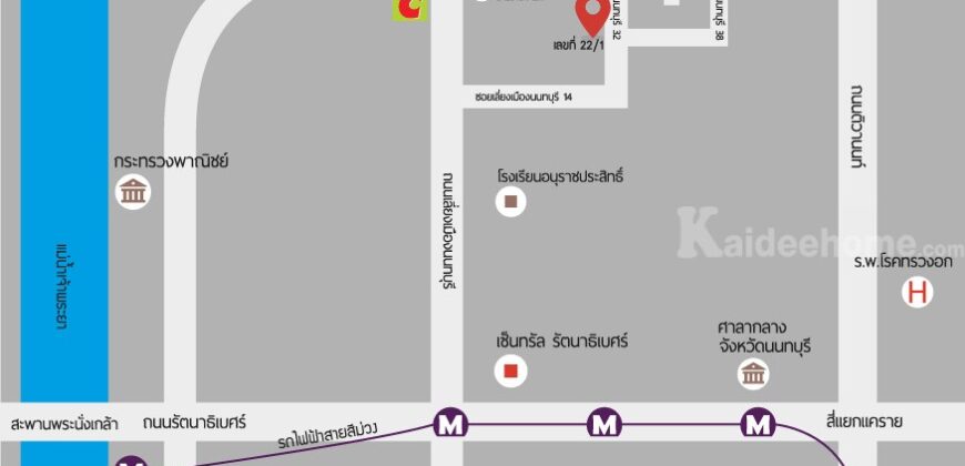 ออฟฟิศให้เช่า ย่านสนามบินน้ำ เชื่อมต่อติวานนท์-รัตนาธิเบศร์ ใกล้สถานีรถไฟฟ้า