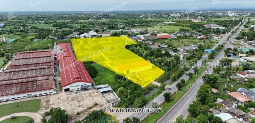 ขายที่ดินพร้อมบ้าน ติดถนนเพชรเกษม อ.บ้านโป่ง จ.ราชบุรี พิ้นที่ 26-0-88 ไร่