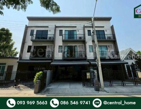 ทาวน์โฮม 3 ชั้น บ้านกลางเมือง ราชพฤกษ์-สาทร บ้านใหม่ สภาพดี แปลงหน้าสวน