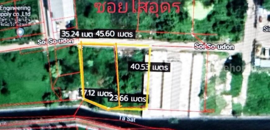 ขายที่ดินถมแล้ว 95 ตารางวา ศรีนครินทร์ 36 ใกล้ MRT ศรีนุช