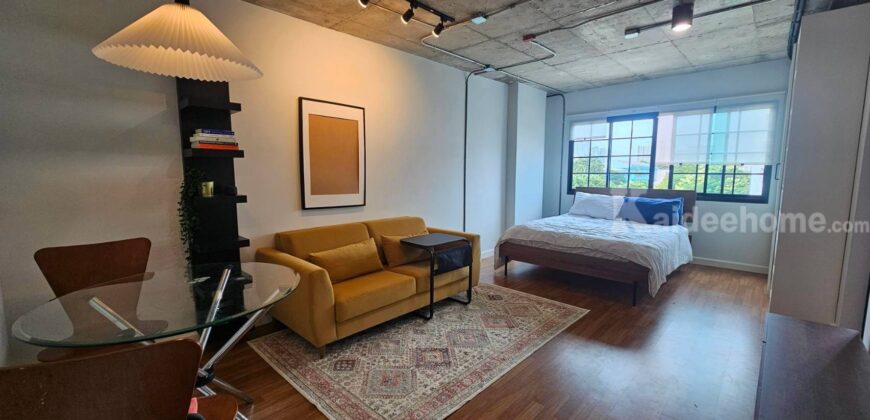 One Thonglor Station 31 sq.m. Studio Loft, 200m from BTS Thong Lo behind T-One. High Yield 8%+, fully furnished, only 3.65 MB.