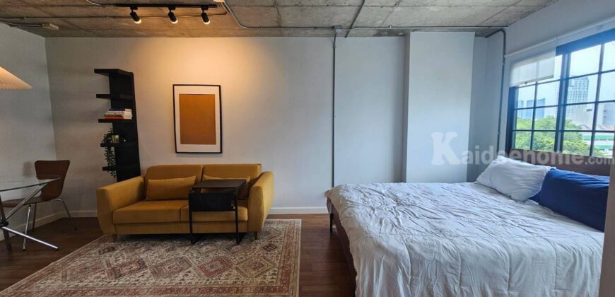 One Thonglor Station 31 sq.m. Studio Loft, 200m from BTS Thong Lo behind T-One. High Yield 8%+, fully furnished, only 3.65 MB.