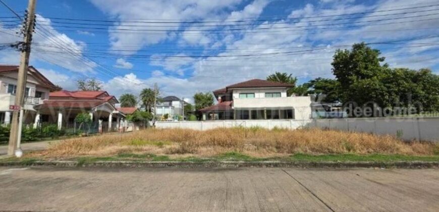 ที่ดิน 85 ตร.ว. ถมแล้ว หมู่บ้านปาริชาติ แปลงมุม ขายถูก ราคาต่ำกว่าประเมิน