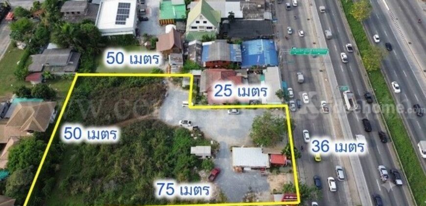 ให้เช่า ที่ดินเปล่า 2 ไร่ 60 ตารางวา ติดถนนกาญจนาภิเษก สัญญาระยะยาว