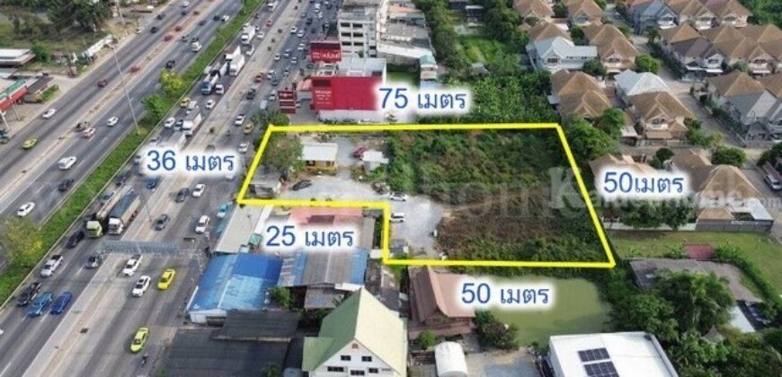 ให้เช่า ที่ดินเปล่า 2 ไร่ 60 ตารางวา ติดถนนกาญจนาภิเษก สัญญาระยะยาว