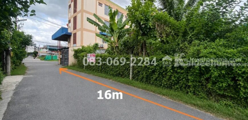 ขายที่ดิน ลาดพร้าว87 ใกล้สถานีรถไฟฟ้า ท้ายซอยลัดออกเลียบทางด่วน-เอกมัย-รามอินทราได้ พื้นที่ 100 ตรว.
