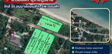 ขายด่วน ราคาถูกๆ ที่ดินติดทะเล สวยมาก 4 แปลง อ.ดอนสัก สุราษฎร์ธานี ใกล้ รร.อนุบาลดอนสัก, รพ.ดอนสัก โทร 0632897879