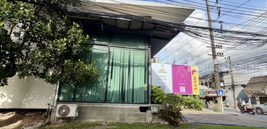 ให้เช่าอาคารสำนักงานพร้อมที่ดิน เชิงทะเล ภูเก็ต 38.4 ตร.ว. ทำเลติดถนนใหญ่ โทร 095-268-6161