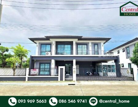 บ้านเดี่ยว เอ็น ซี ออนกรีน ฌาร์ม คลาสสิก ติดสนามกอล์ฟธัญญะธานี หลังริม ต้นโครงการติดสวน