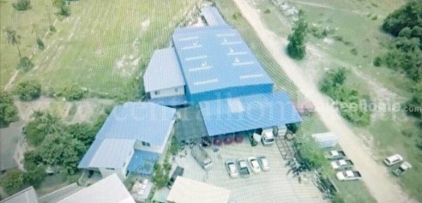 ที่ดิน + โรงงาน ถูกต้องตามกฎหมาย (มีใบอนุญาตสร้างโรงงาน) 237 ตารางวา หนองรี ชลบุรี