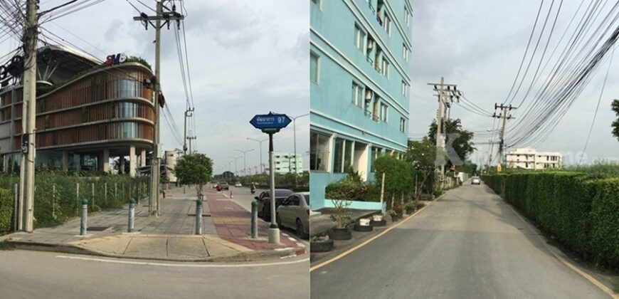 ขายที่ดินเนื้อที่ 100 ตรว ที่ถมแล้ว ด้านหลังที่ติดกับหมู่บ้าน The City Pattankarn อ่อนนุช 70/1