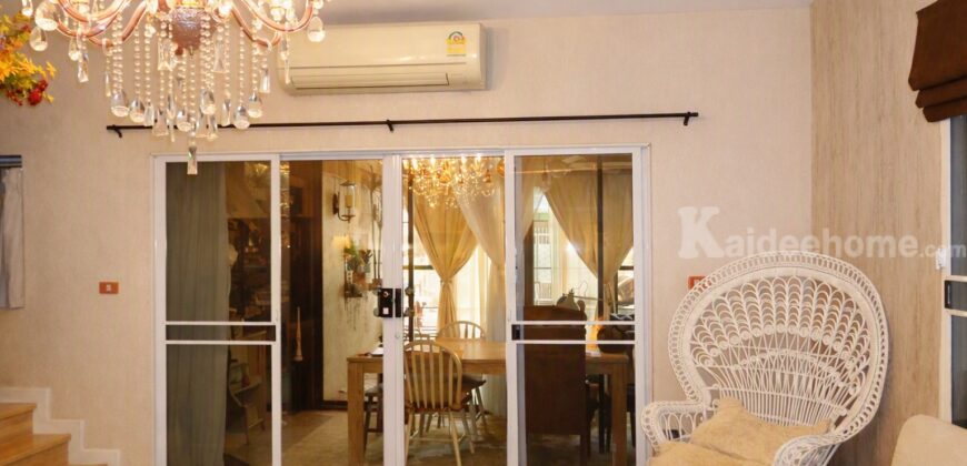 🚩 ขาย ทาวน์โฮมหลังริม 27.2 ตารางวา ตกแต่งสไตล์คาเฟ่ ทำเลดีโครงการติดหลังห้างเพลินนารี่มอลล์ วัชรพล