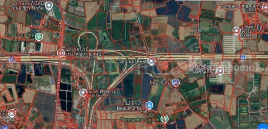 ที่ดิน 2-3-26 ไร่ ติดทางพิเศษ อ.บางใหญ่-กาญจนบุรี M81
