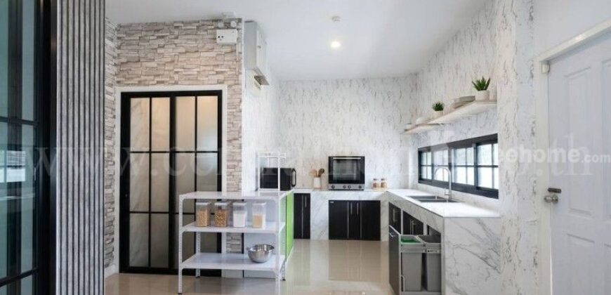 บ้านเดี่ยว ชั้นเดียว 91 ตรว. สไตล์นอร์ดิก (Nordic House Style) สวยหรู ร่มรื่น กว้างขวาง พร้อมเข้าอยู่ได้ทันที
