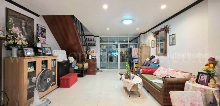 ทาวน์เฮ้าส์ 2 ชั้น 26.9 ตร.ว. เฟิสท์โฮม วัชรพล (สุขาภิบาล 5) หลังมุม ต่อเติมครบ บ้านสวย พร้อมอยู่